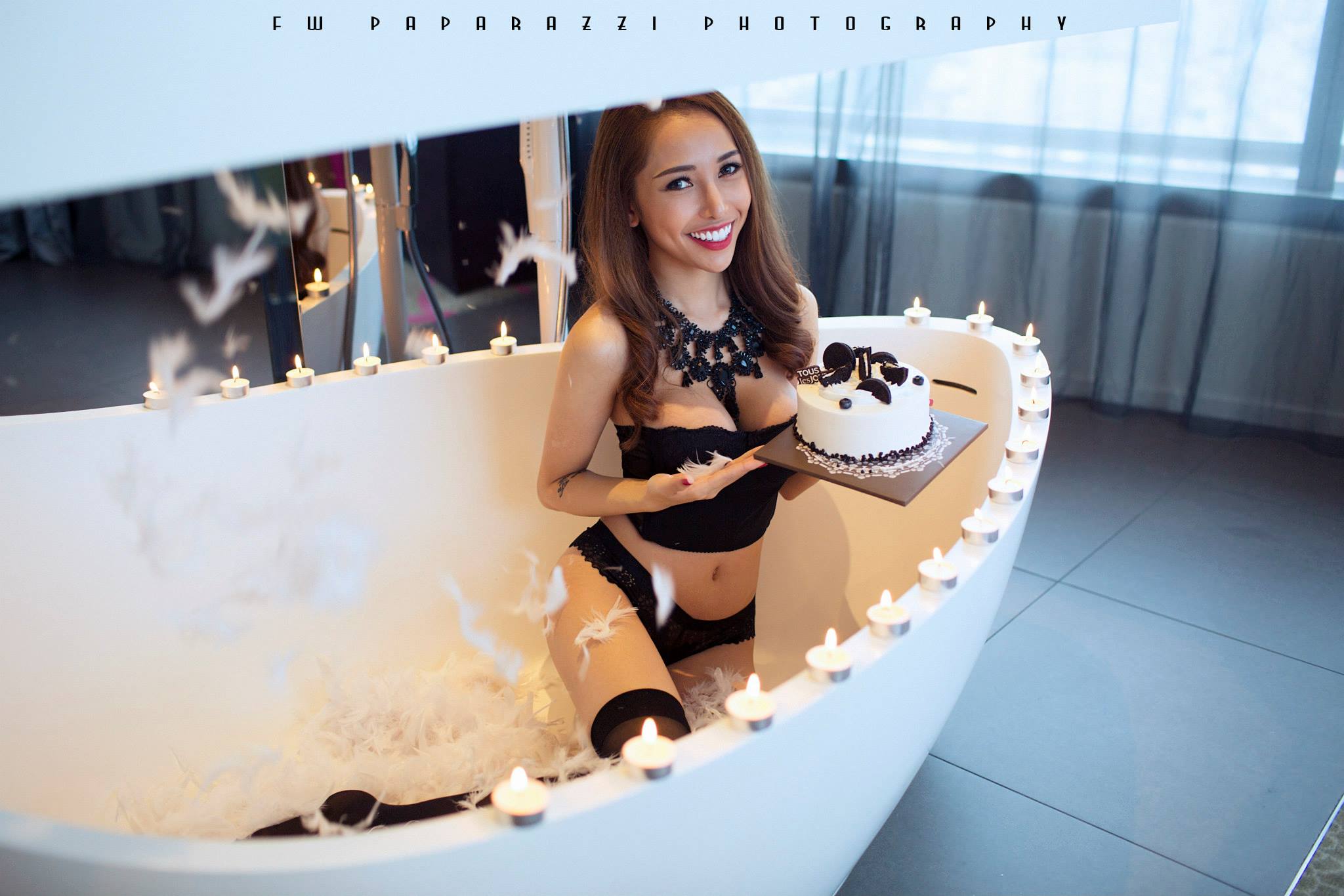 Sexy Birthday Asian Young Wife